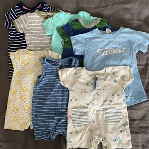 Lot of 8 3-6 month baby rompers
